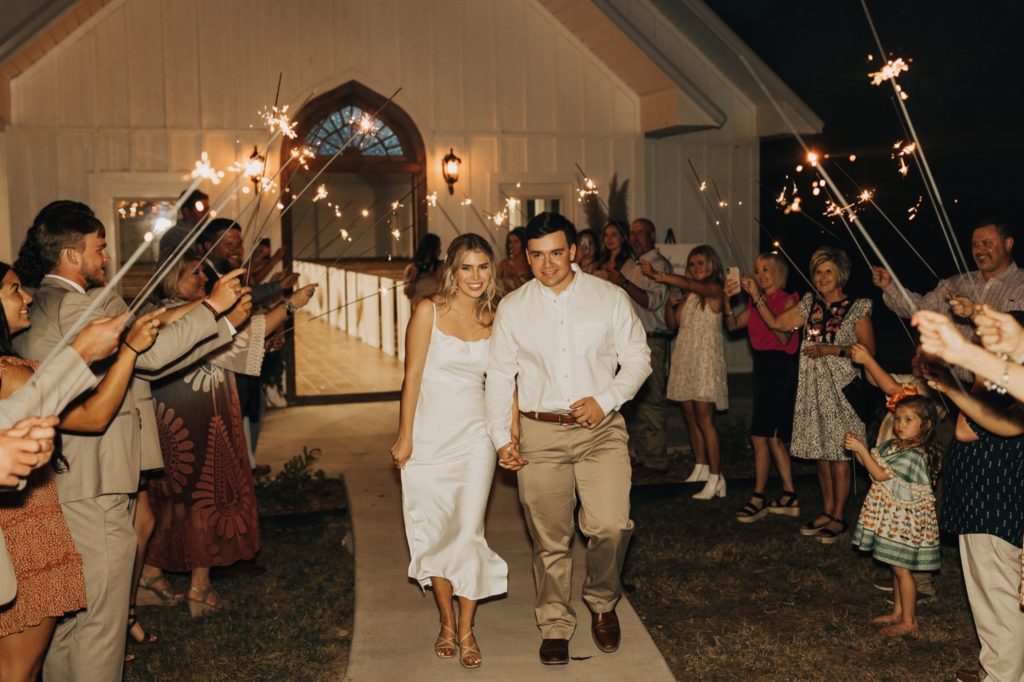sparkler exit at wedding in dallas texas